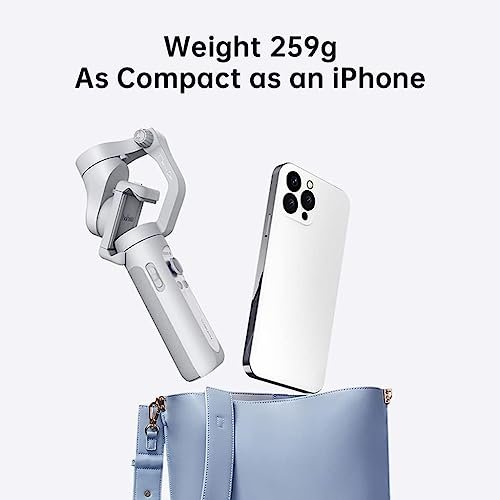 hohem iSteady XE Kit Gimbal Stabilizer for Smartphone 3-Axis Cell Phone Handheld Gimbal with Fill Light,Stabilizer for iPhone&Android Lightweight Youtuber Vlogging Live Stream