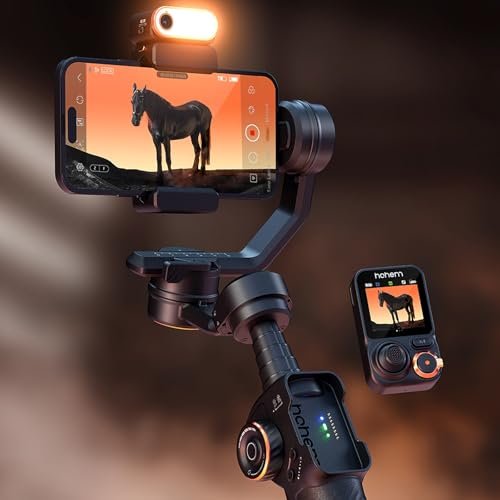 hohem iSteady M7 Gimbal Stabilizer for iPhone Android Smartphone,Phone Gimbal with AI Tracking,Fill Light