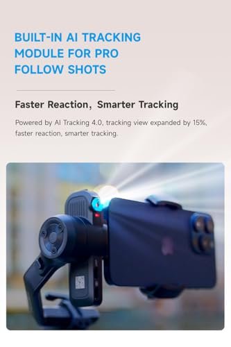 FeiyuTech SCORP Mini 3 Gimbal Stabilizer for Smartphone, Built-in AI Tracking Module & Cooling Fan