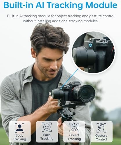 FeiyuTech SCORP 2 KIT Gimbal Stabilizer for DSLR and Mirrorless Camera,Built-in AI Tracking