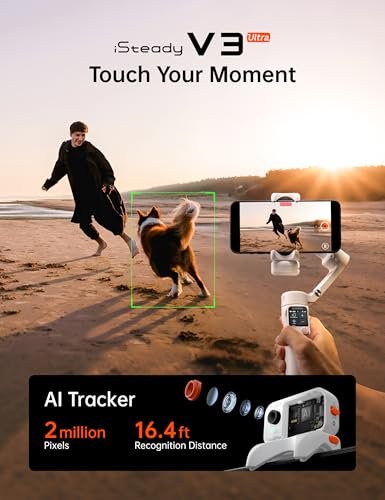 Hohem iSteady V3 Ultra Gimbal Stabilizer for Smartphone, AI Tracking Phone Gimbal