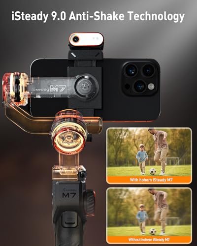 hohem iSteady M7 Gimbal Stabilizer for iPhone, Phone Gimbal with AI Tracking