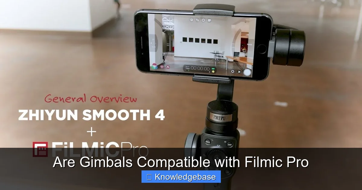 Are Gimbals Compatible with Filmic Pro