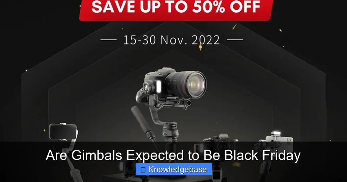 Are Gimbals Expected to Be Black Friday