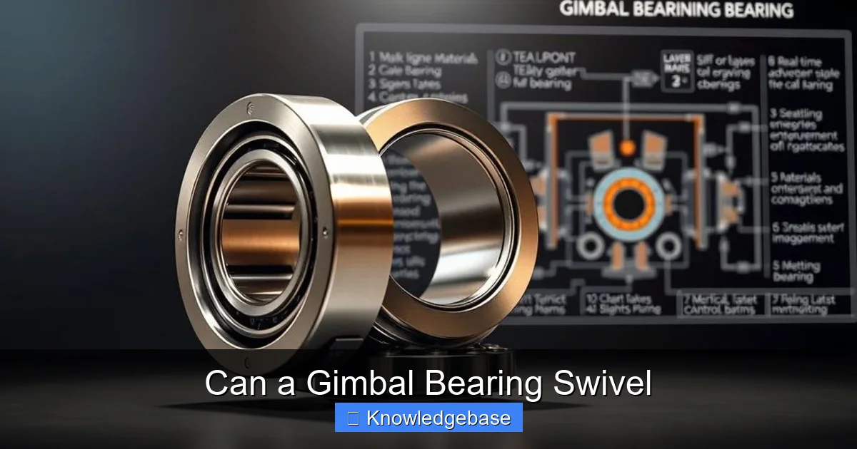 Can a Gimbal Bearing Swivel