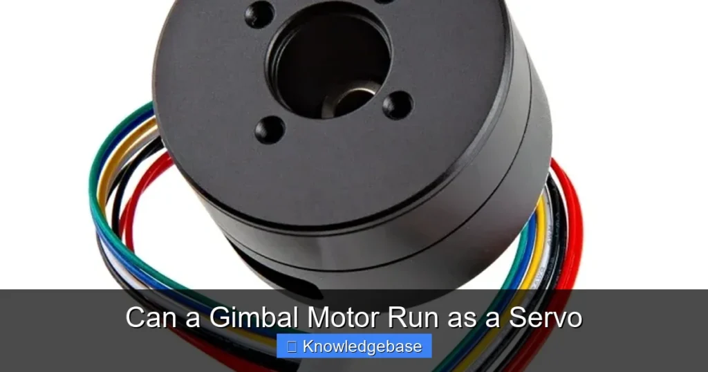 Can a Gimbal Motor Run as a Servo