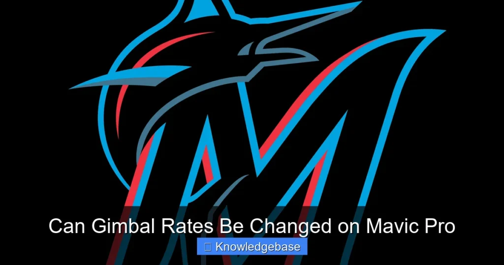 Can Gimbal Rates Be Changed on Mavic Pro