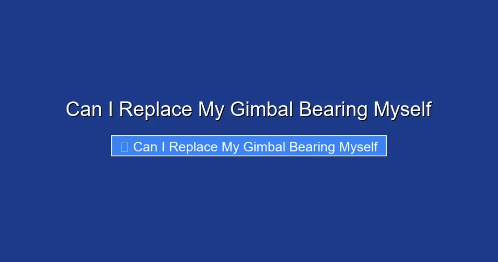Can I Replace My Gimbal Bearing Myself