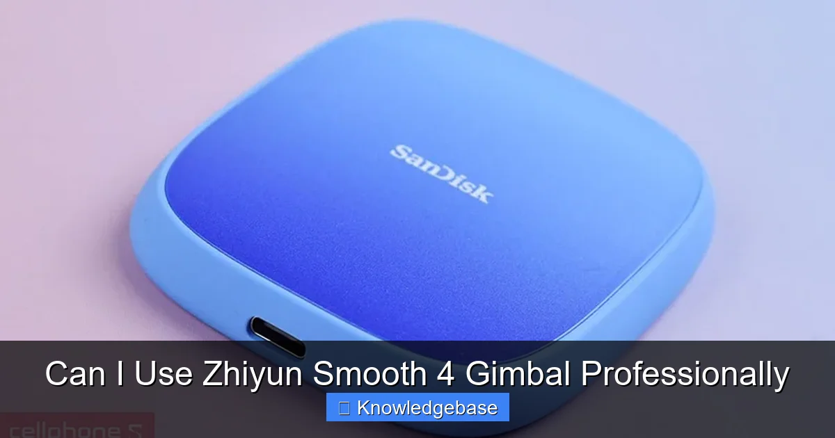 Can I Use Zhiyun Smooth 4 Gimbal Professionally