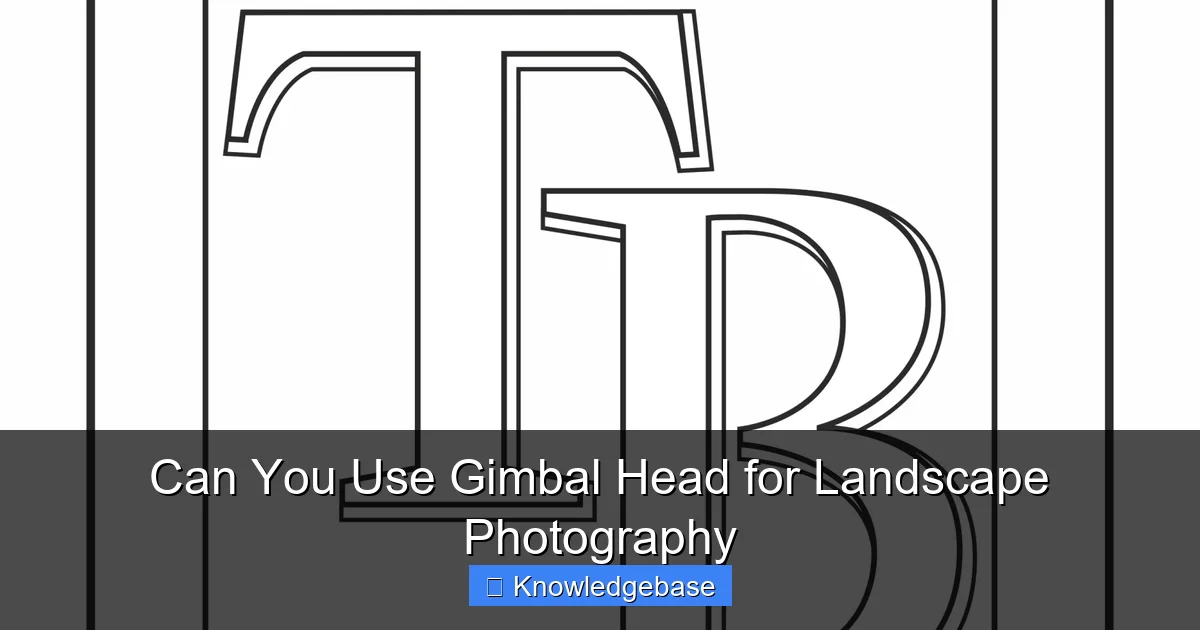 Can You Use Gimbal Head for Landscape Photography